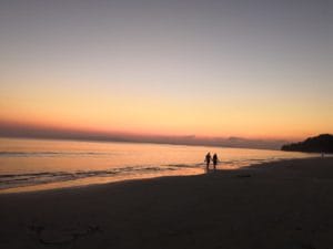 radha nagar beach sunset